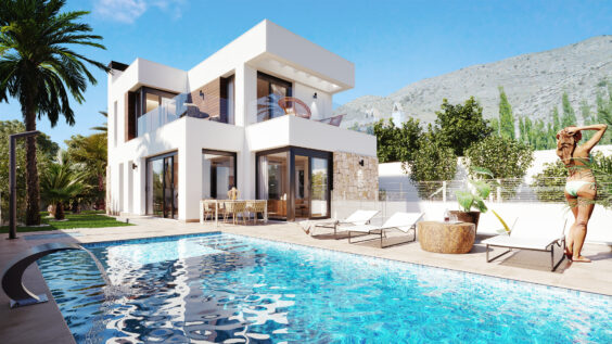 Villa de lujo de obra nueva en Sierra Cortina, Finestrat
