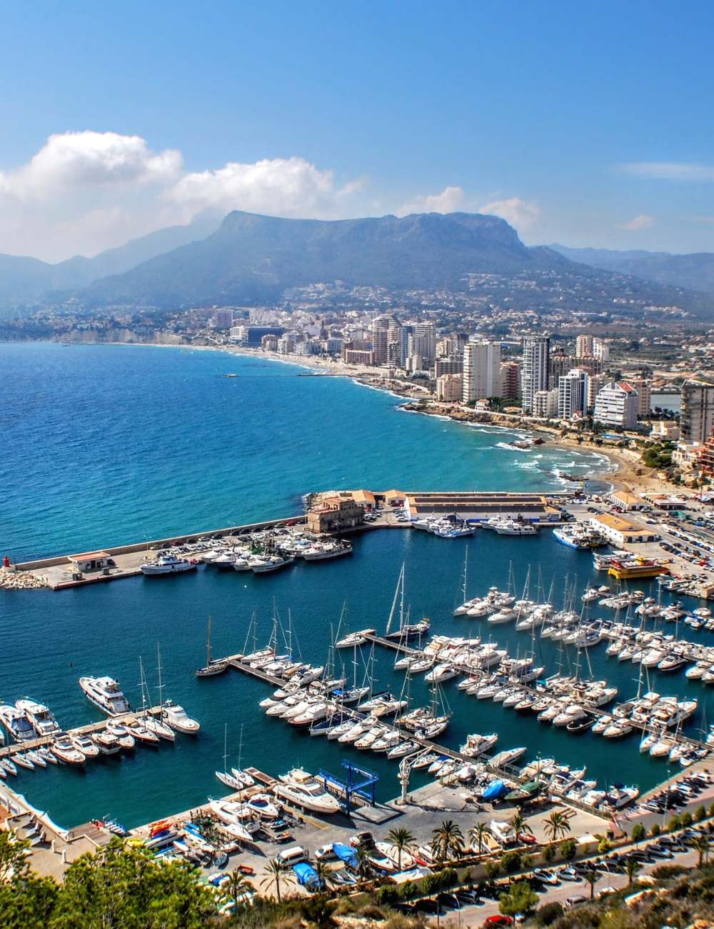 Aerial view of Benidorm marina and coastline - Villas al Sol property service area