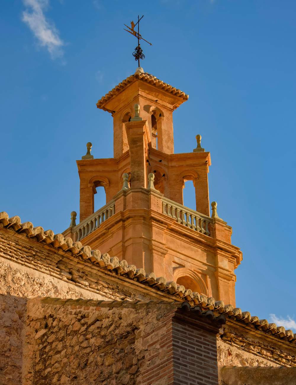 Bell tower of the Church of Sant Bartomeu in Finestrat’s historic quarter